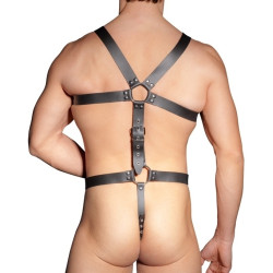 Zado Harnais Complet en Cuir avec Anneau Pénien Leathercock S/L